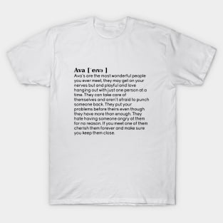 Ava name definition (white) T-Shirt